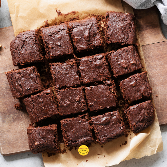 朱古力布朗尼 配 雲呢拿醬 | Fudgy Chocolate Brownies with Madagascar Vanilla Sauce (9" x 9")