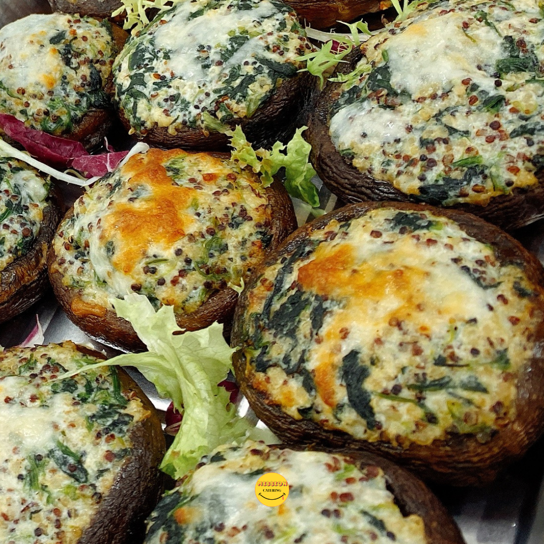 藜麥菠菜焗大啡菇 | Baked cheese Portobello mushroom (8 pc)